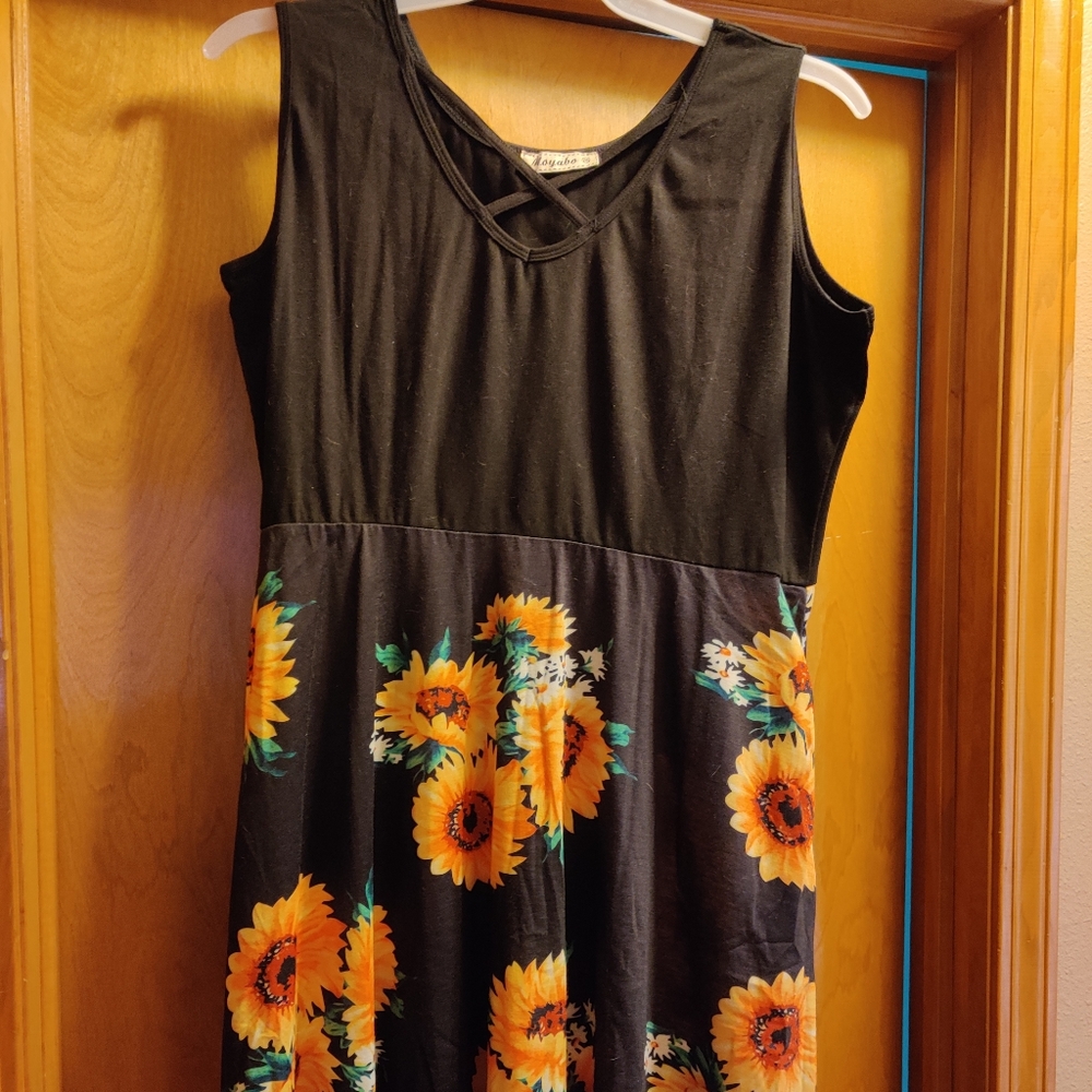 Cute, casual sunflower dress 2XL (20)